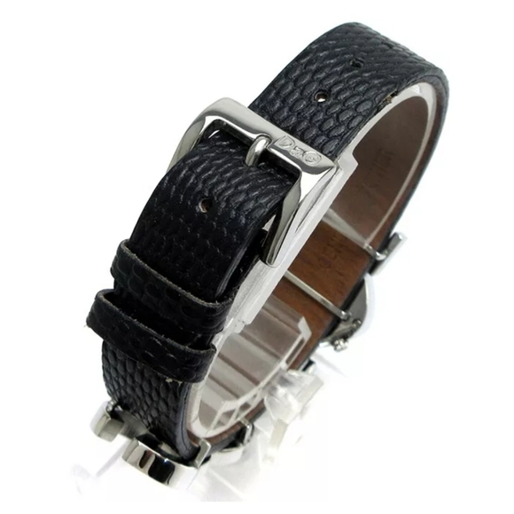 ✨️ DOLCE & GABBANA I LOVE D&G BLACK LEATHER HEART RHINESTONE WATCH✨️ - Picture 3 of 9